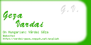 geza vardai business card
